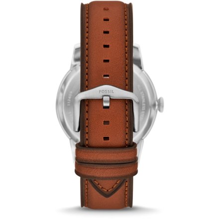 Fossil Townsman Automatic Zegarek Męski Srebrny na brązowym pasku ME3265