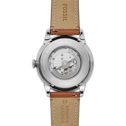 Fossil Townsman Automatic Zegarek Męski Srebrny na brązowym pasku ME3265