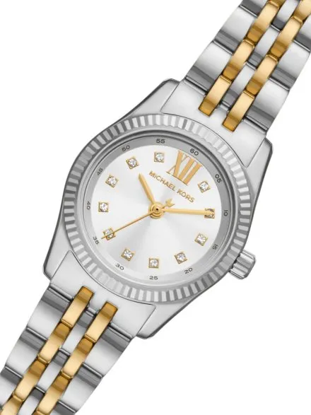 Michael Kors Lexington MK4740 srebrny zegarek damski z czytelną tarczą z kryształkami