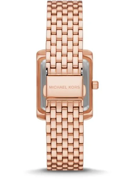 Michael Kors Emery MK4743 różowozłoty zegarek damski prostokąt