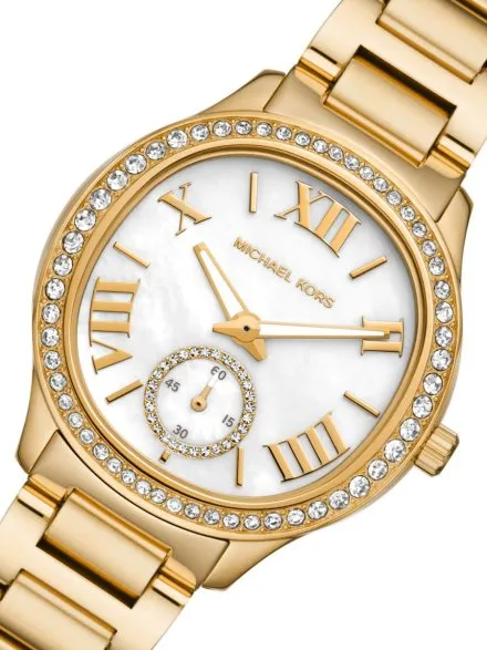 Michael Kors Sage MK4805 złoty zegarek damski z masą perłową na tarczy