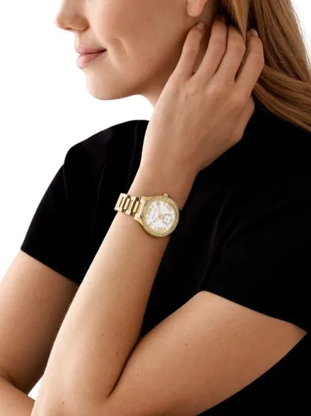 Michael Kors Sage MK4805 złoty zegarek damski z masą perłową na tarczy
