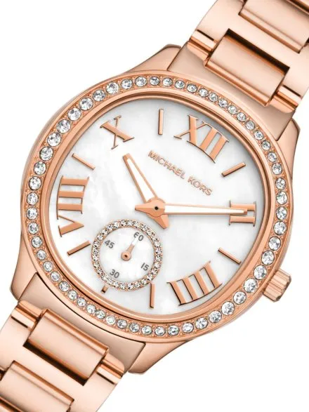 Michael Kors Sage MK4806 różowozłoty zegarek damski z masą perłową na tarczy