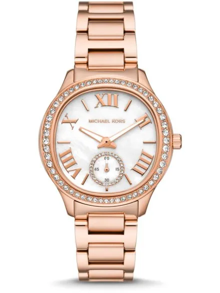 Michael Kors Sage MK4806 różowozłoty zegarek damski z masą perłową na tarczy