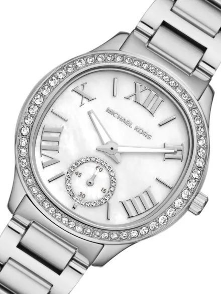 Michael Kors Sage MK4807 srebrny zegarek damski z masą perłową na tarczy