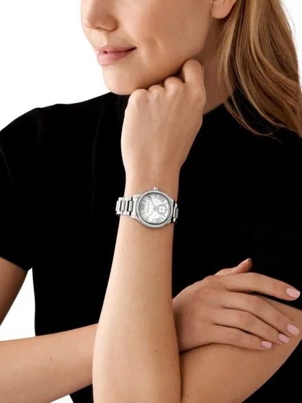 Michael Kors Sage MK4807 srebrny zegarek damski z masą perłową na tarczy