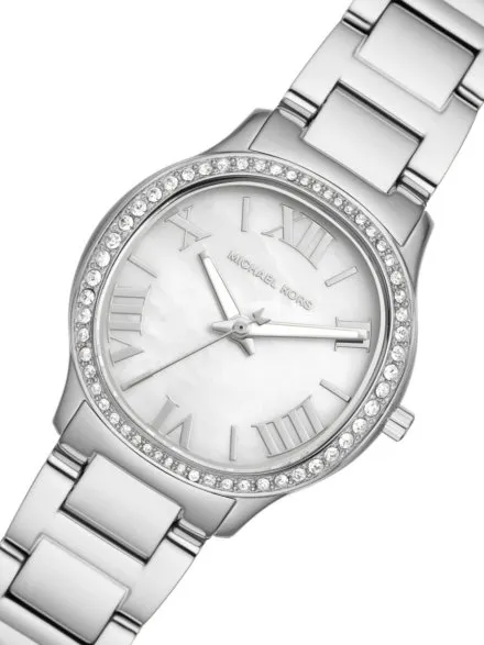 Michael Kors Sage MK4824 srebrny zegarek damski z masą perłową na tarczy