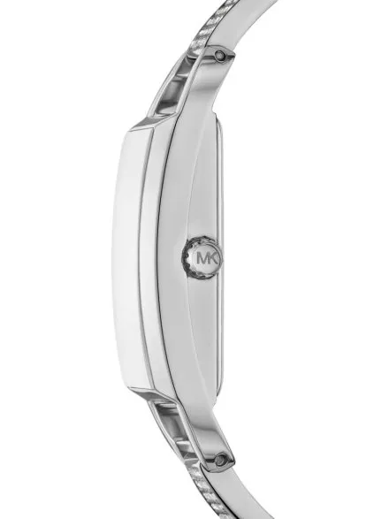 Michael Kors Empire MK4841 srebrny zegarek damski o prostokątnej kopercie z błyszczącą tarczą