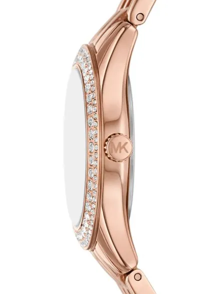Michael Kors Harlowe MK4845 różowozłoty zegarek damski z masą perłową