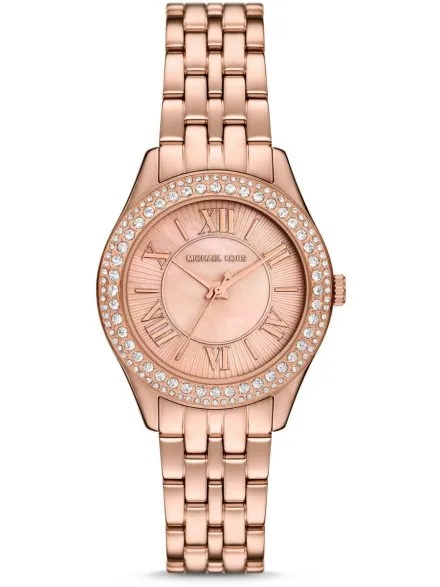 Michael Kors Harlowe MK4845 różowozłoty zegarek damski z masą perłową