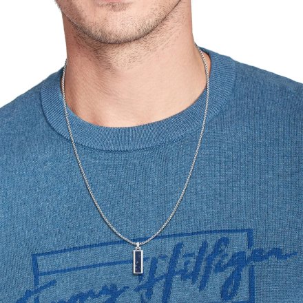 Tommy Hilfiger Semi Precious naszyjnik męski srebrny 2790542