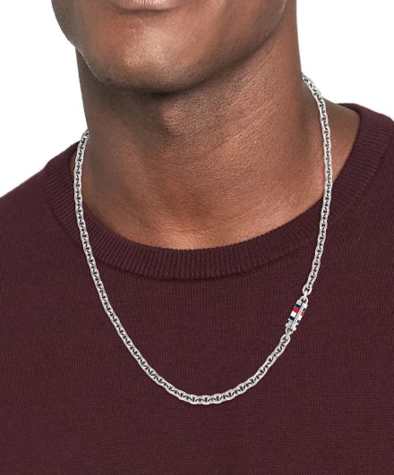 Tommy Hilfiger Bruce Chain naszyjnik męski srebrny 2790650