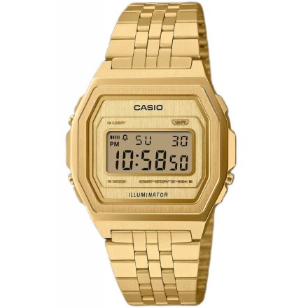 Zegarek Casio Vintage w stylu Retro z bransoletą A1000G-9EF