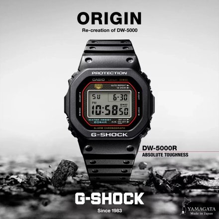 Zegarek Casio Męski G-SHOCK na czarnym pasku DW-5000R-1AER