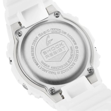 Zegarek Casio G-Shock biały z białym wyświetlaczem DW-5600WW-7ER