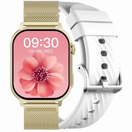 GRAVITY GT15-10 złoto-biały smartwatch do rozmów