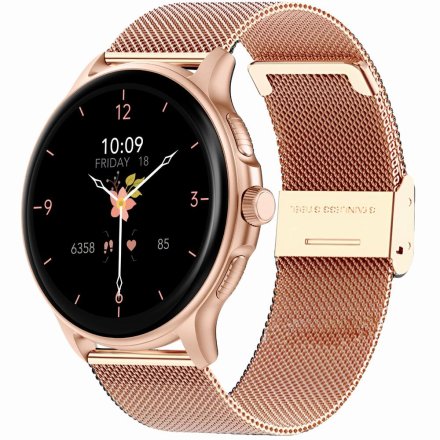 GRAVITY GT12-4 czarno-złoty smartwatch z pomiarem ciśnienia