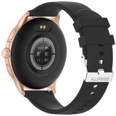 GRAVITY GT12-4 czarno-złoty smartwatch z pomiarem ciśnienia