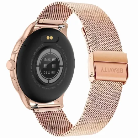 GRAVITY GT12-5 szaro-złoty smartwatch z pomiarem ciśnienia
