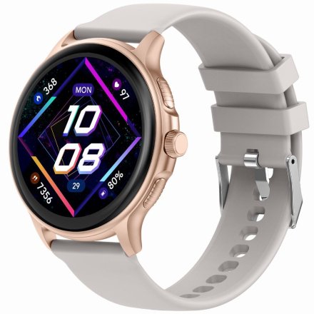 GRAVITY GT12-5 szaro-złoty smartwatch z pomiarem ciśnienia