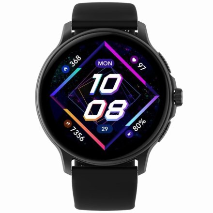 GRAVITY GT12-7 srebrno-czarny smartwatch z pomiarem ciśnienia