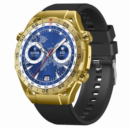 GRAVITY GT13-2 złoto-czarny smartwatch męski do rozmów