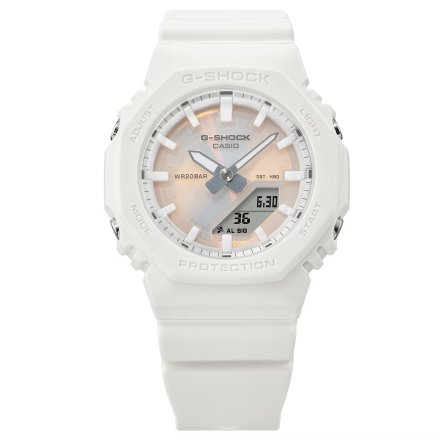Zegarek Casio G-SHOCK damski na białym pasku GMA-P2100PC-7AER