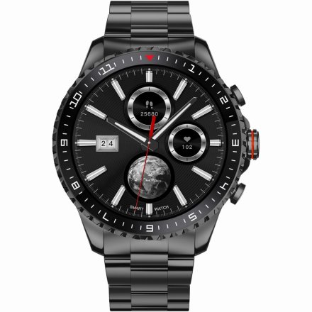 GRAVITY GT16-2 czarny smartwatch męski do rozmów