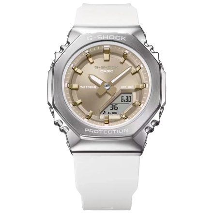 Zegarek Casio G-SHOCK Damski na białym pasku GM-S2110-7A9ER