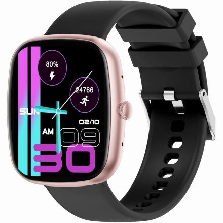 GRAVITY GT18-1 różowo-czarny smartwatch z pomiarem ciśnienia