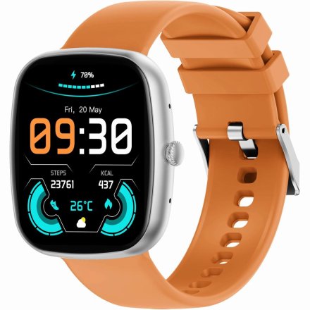 GRAVITY GT18-4 czarno-pomarańczowy smartwatch z pomiarem ciśnienia