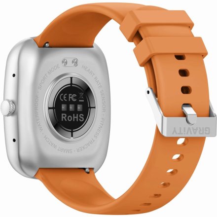 GRAVITY GT18-4 czarno-pomarańczowy smartwatch z pomiarem ciśnienia