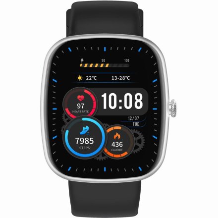 GRAVITY GT18-4 czarno-pomarańczowy smartwatch z pomiarem ciśnienia
