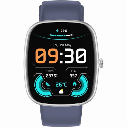 GRAVITY GT18-6 czarno-granatowy smartwatch z pomiarem ciśnienia