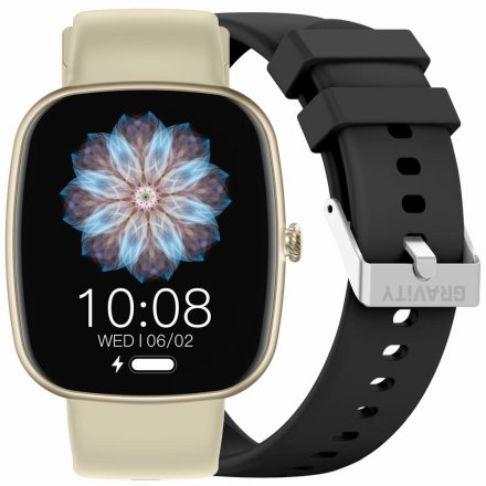 GRAVITY GT18-7 złoto-czarny smartwatch z pomiarem ciśnienia