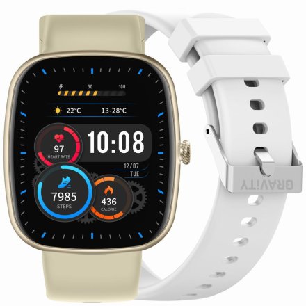 GRAVITY GT18-8 złoto-biały smartwatch z pomiarem ciśnienia