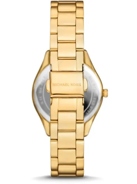 Michael Kors Lauryn MK4849SET złoty zegarek damski z naszyjnikiem i kolczykami w zestawie