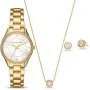 Michael Kors Lauryn MK4849SET złoty zegarek damski z naszyjnikiem i kolczykami w zestawie