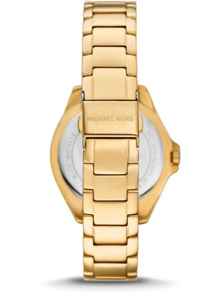 Michael Kors Kacie MK4852 złoty zegarek damski na bransolecie z czarną tarczą
