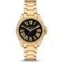 Michael Kors Kacie MK4852 złoty zegarek damski na bransolecie z czarną tarczą