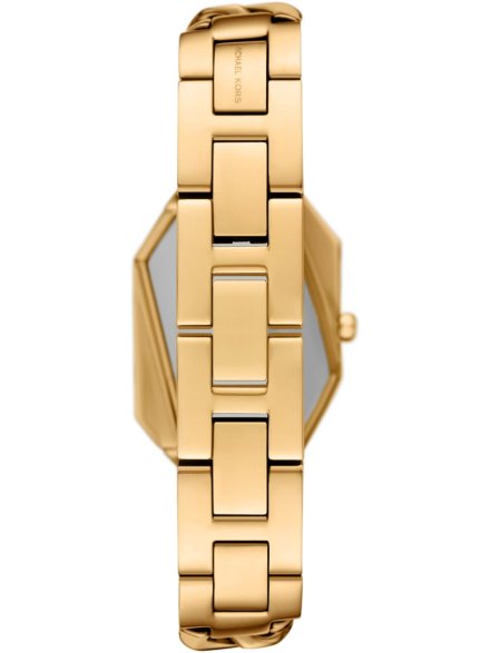 Michael Kors Suri Ladies MK4878 złoty zegarek damski o nieregularnej kopercie i srebrnej tarczy