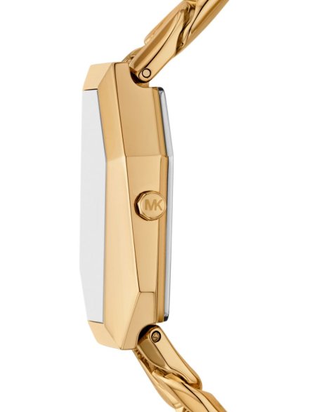 Michael Kors Suri Ladies MK4878 złoty zegarek damski o nieregularnej kopercie i srebrnej tarczy