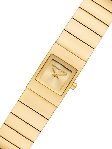 Michael Kors Darrington MK4885 złoty zegarek damski kwadratowy na bransolecie