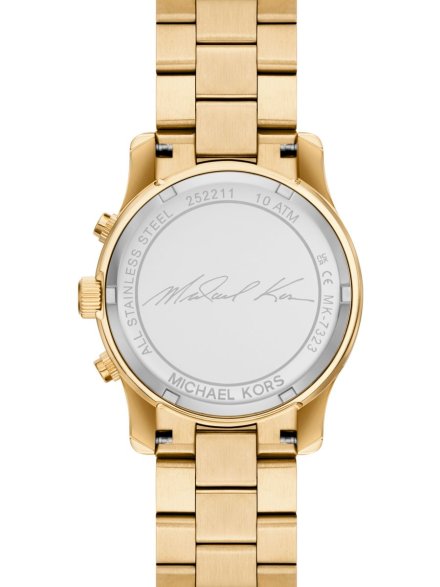 Michael Kors Runway MK7323 złoty zegarek damski z chronografem