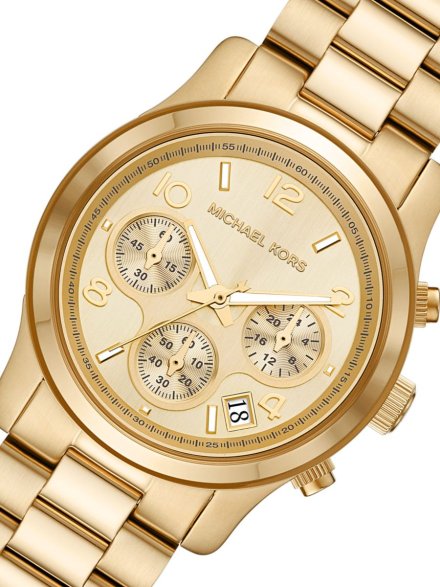 Michael Kors Runway MK7323 złoty zegarek damski z chronografem
