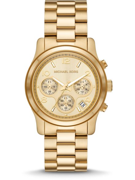 Michael Kors Runway MK7323 złoty zegarek damski z chronografem