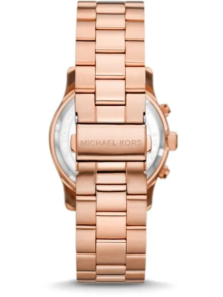 Michael Kors Runway MK7324 różowozłoty zegarek damski z chronografem
