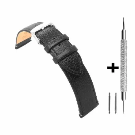 Czarny pasek 10 mm skórzany DILOY 86.10.1 + GRATIS dwa teleskopy i narzędzie