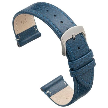 Niebieski pasek 22 mm skórzany DILOY 86.22.5 + GRATIS dwa teleskopy i narzędzie