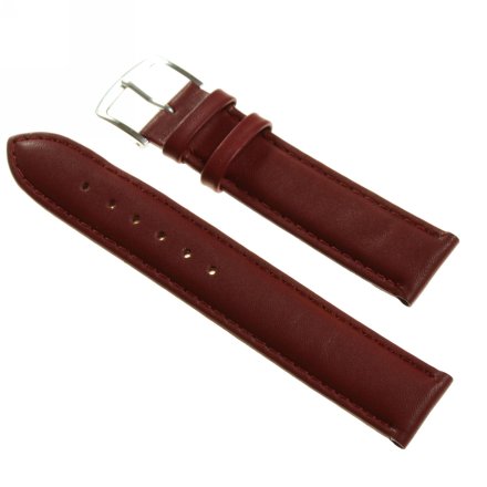Bordowy pasek 22 mm skórzany DILOY 302.22.04 + GRATIS dwa teleskopy i narzędzie